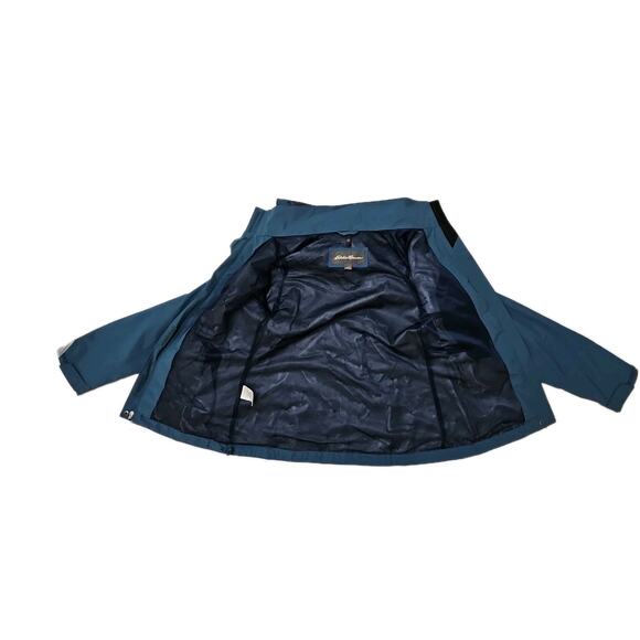 Eddie Bauer Weatheredge Rain Teal Jacket Women’s Sz Small Packable Hood - Picture 2 of 7